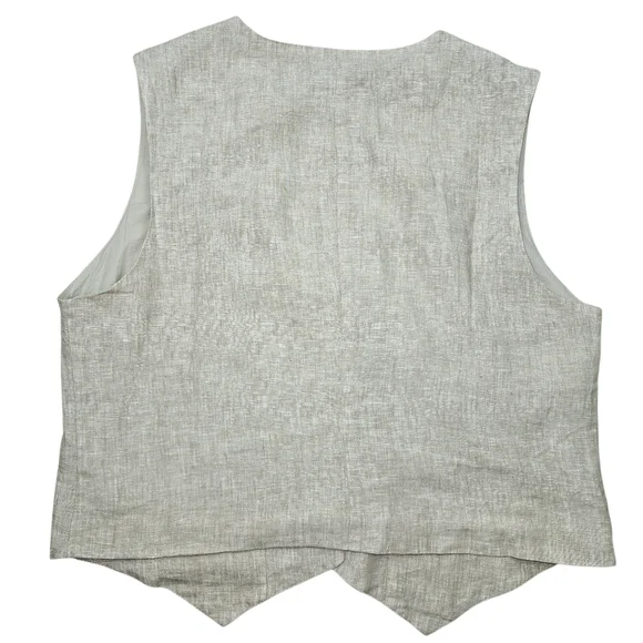 Quince 100% European Linen Button Down Vest In L - Picture 5 of 10